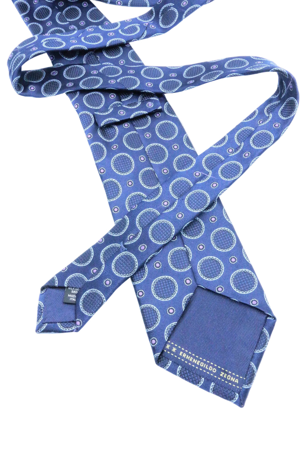 Corbata Ermenegildo Zegna Azul Círculos