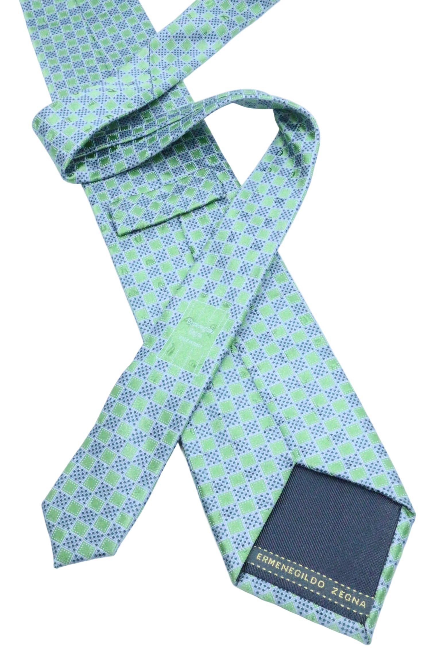 Corbata Ermenegildo Zegna Cuadros Verde