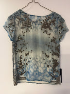 Blusa azul con Aplicaciones ALL SAINTS