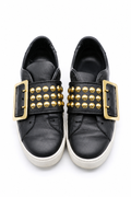 Burberry Leather Studded Slip On Sneakers