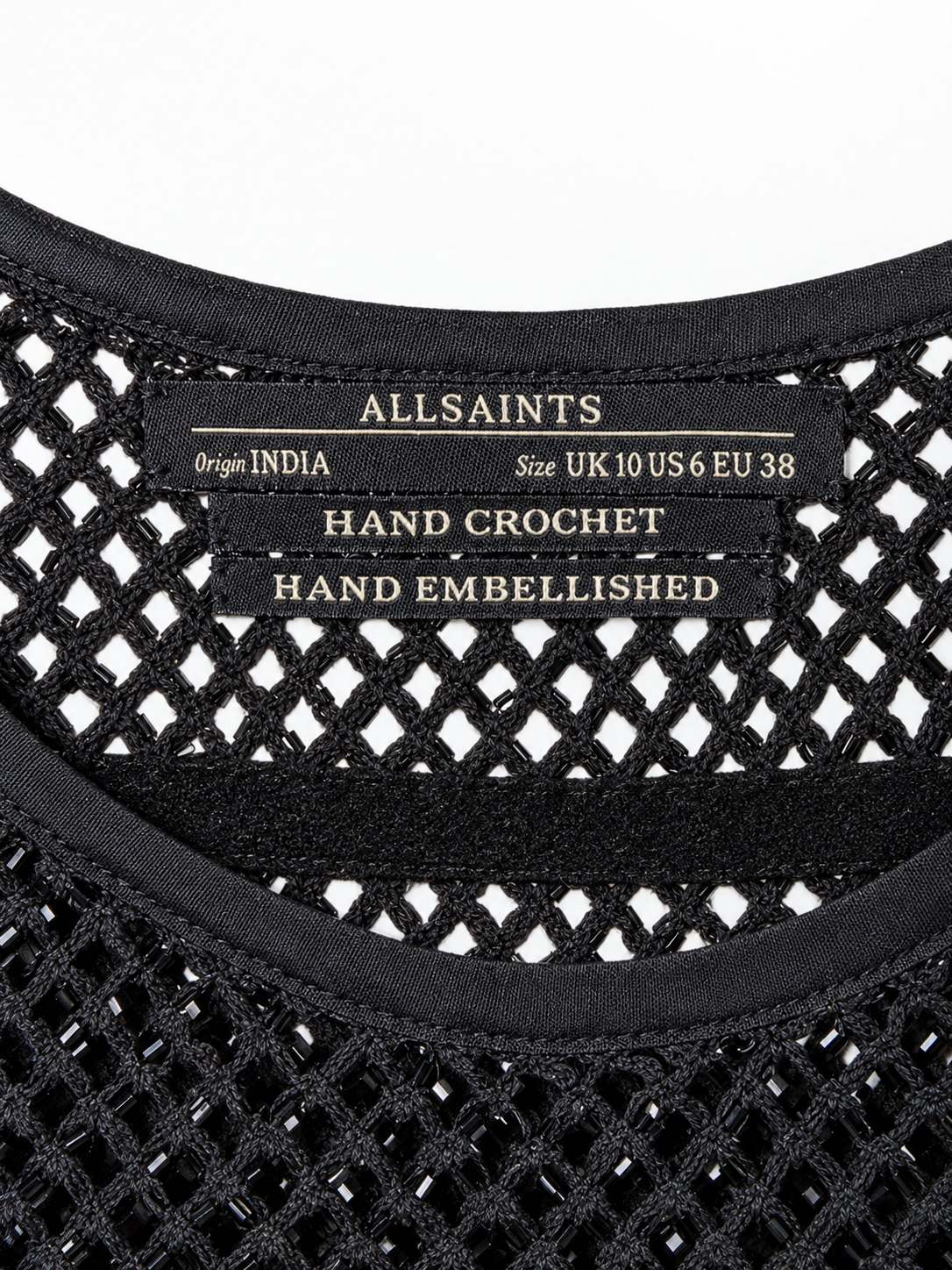 Blusa de red con aplicaciones ALL SAINTS