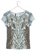 Blusa azul con Aplicaciones ALL SAINTS
