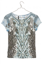 Blusa azul con Aplicaciones ALL SAINTS