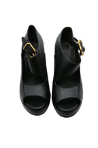 Chloe Leather Platform Mary  Jeans
