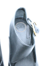 Chloe Leather Platform Mary  Jeans