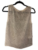 Blusa All Saints Beige/Plateado con aplicaciones