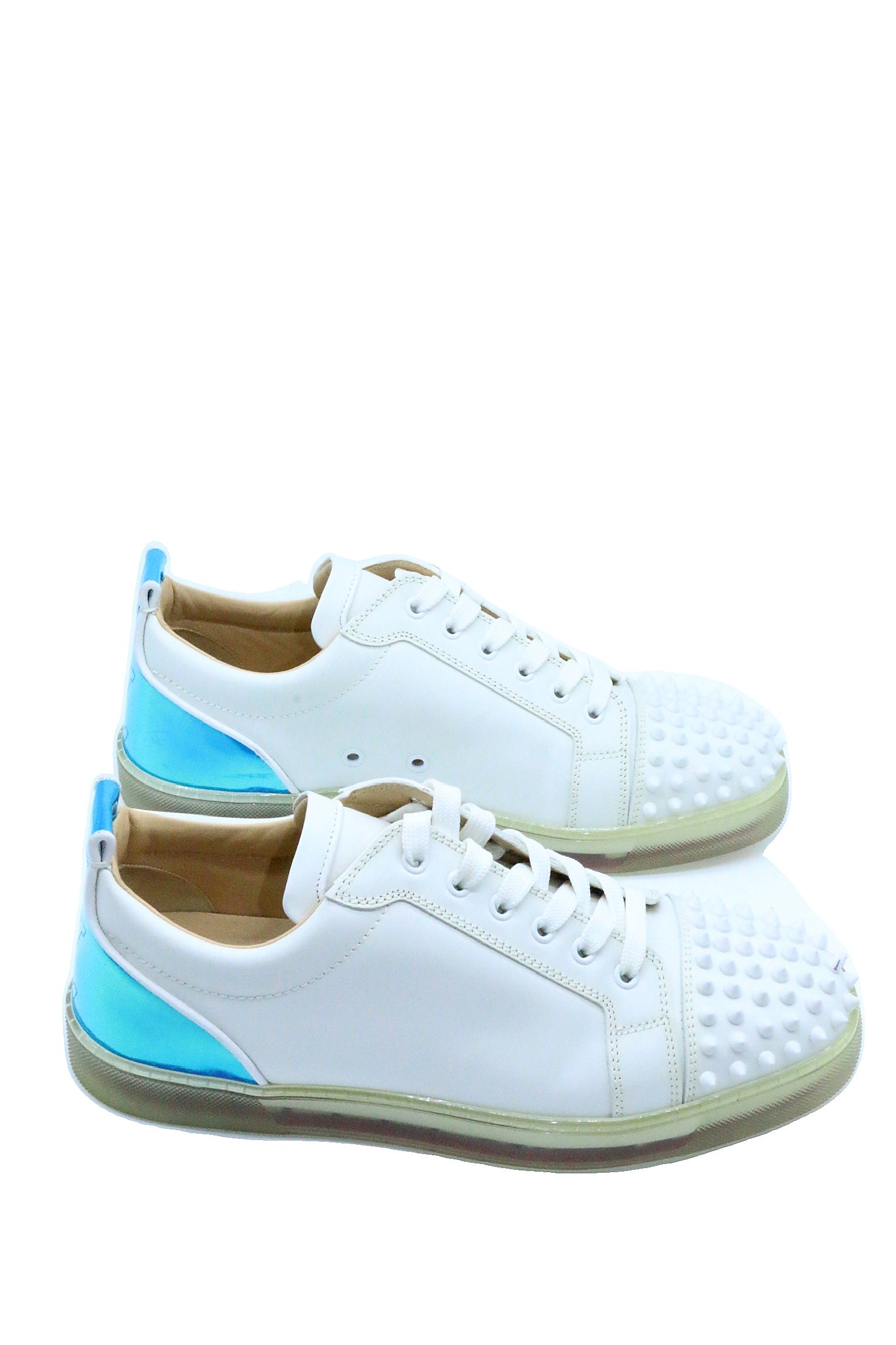 Christian Louboutin Louis Junior Spikes Orlato Flat Multi Cotton