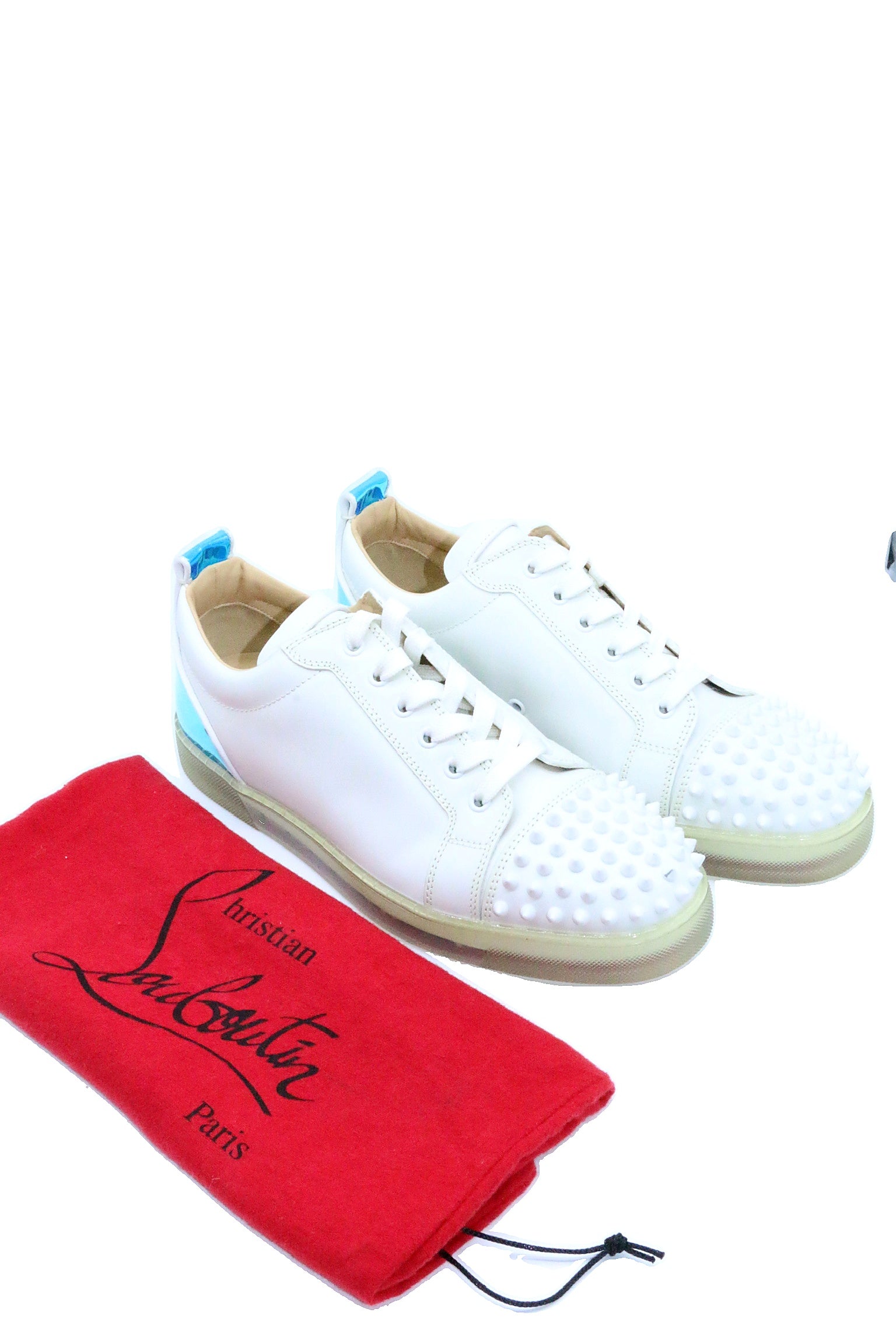 Christian Louboutin Louis Junior Spikes Orlato Flat Multi Cotton
