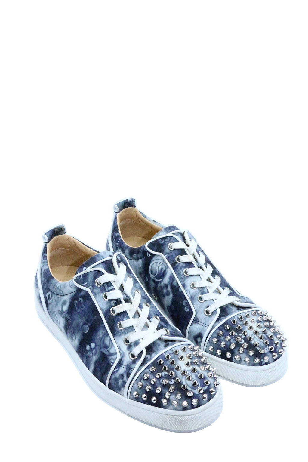 Christian Louboutin Louis Junior Spikes Orlato Flat Multi Cotton