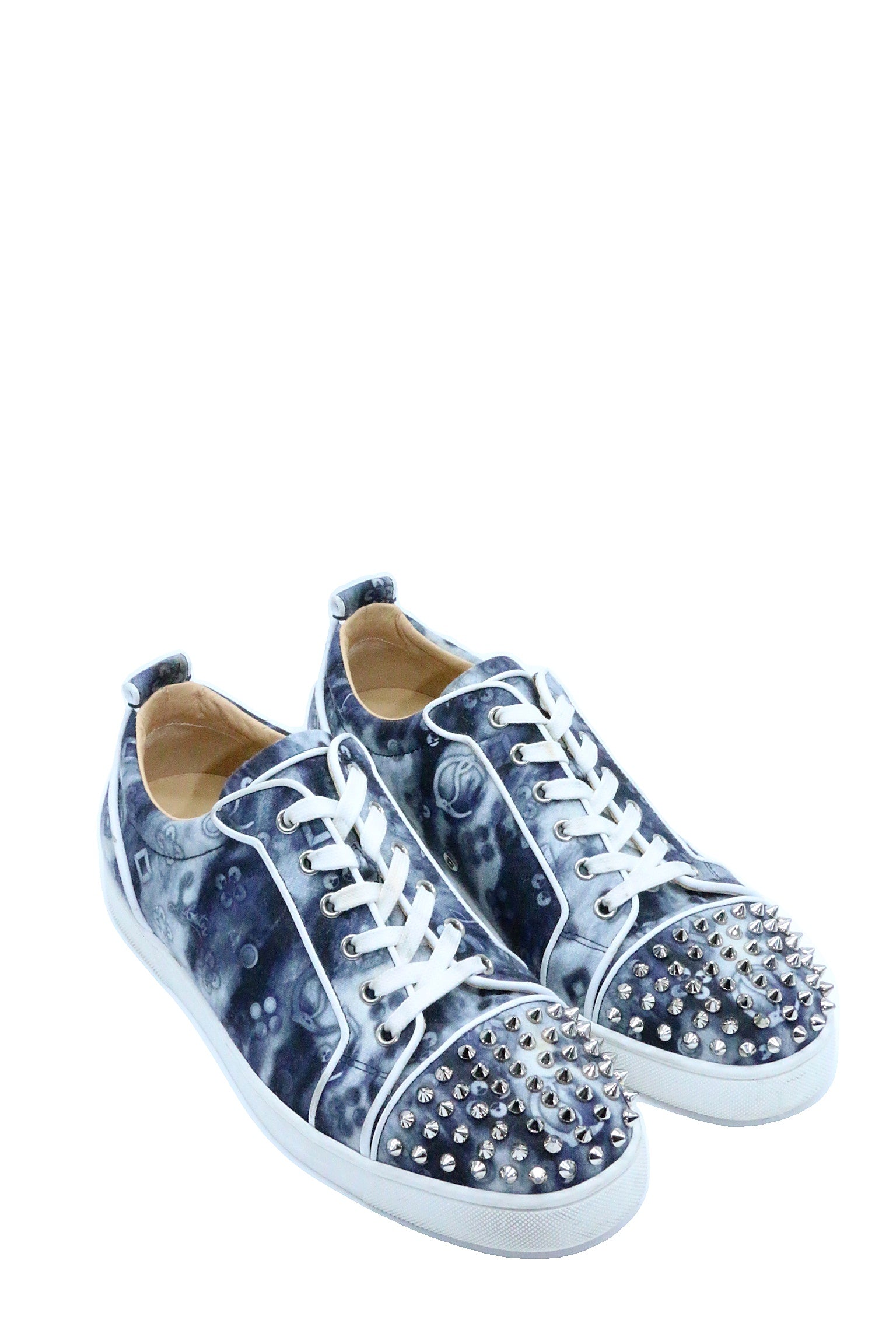 Christian Louboutin Louis Junior Spikes Orlato Flat Multi Cotton