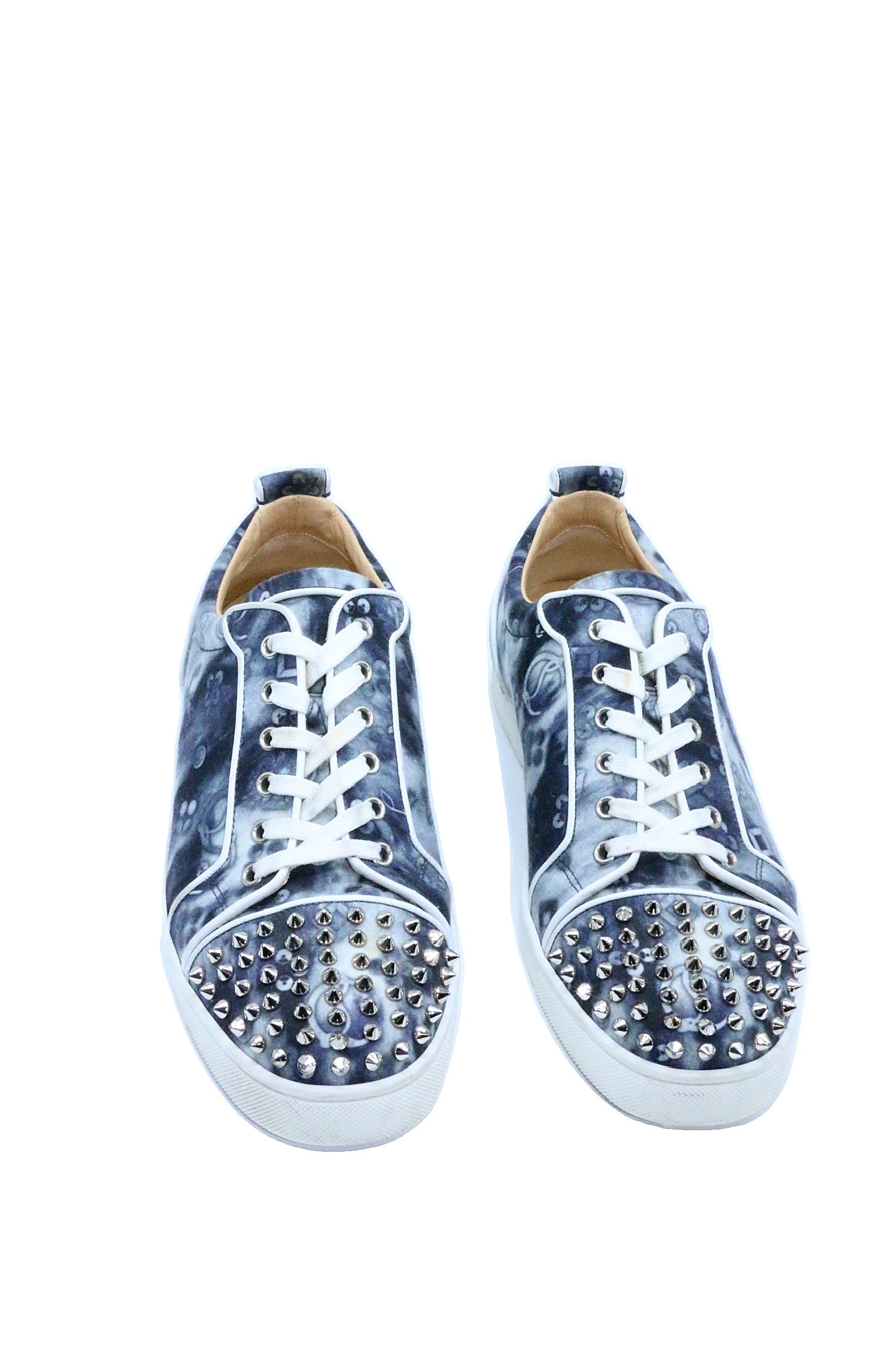 Christian Louboutin Louis Junior Spikes Orlato Flat Multi Cotton