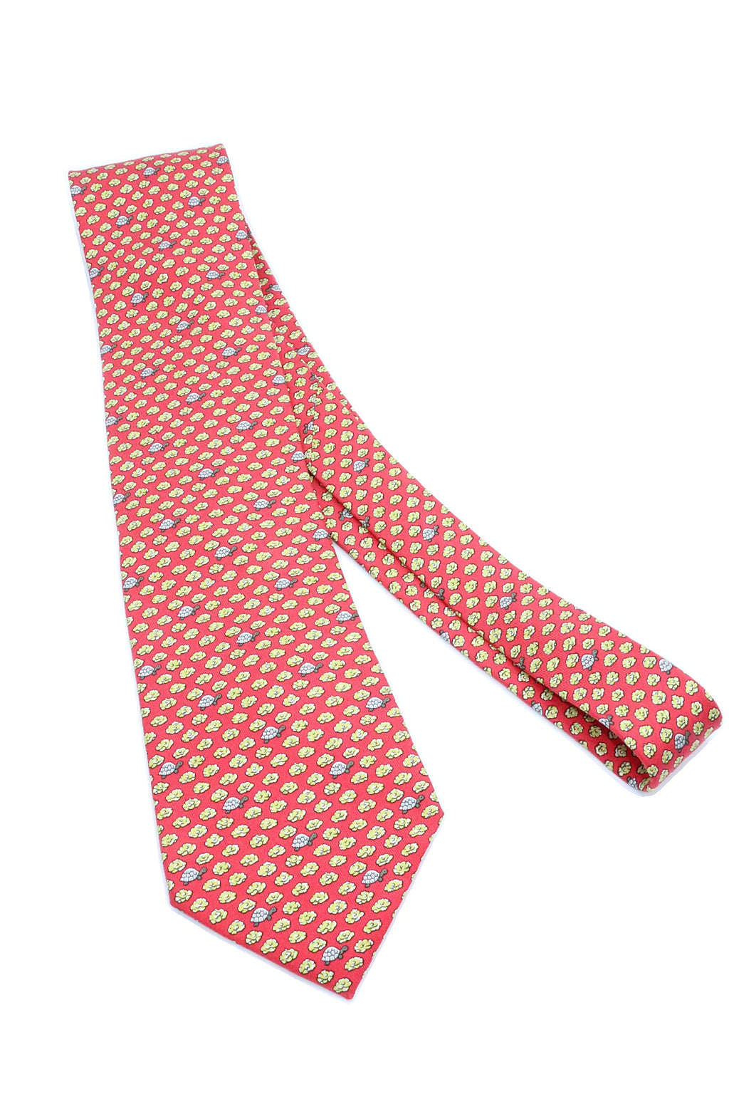 Corbata Hermés Tortugas naranja