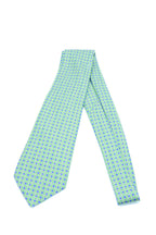 Corbata Hermés Verde con azul