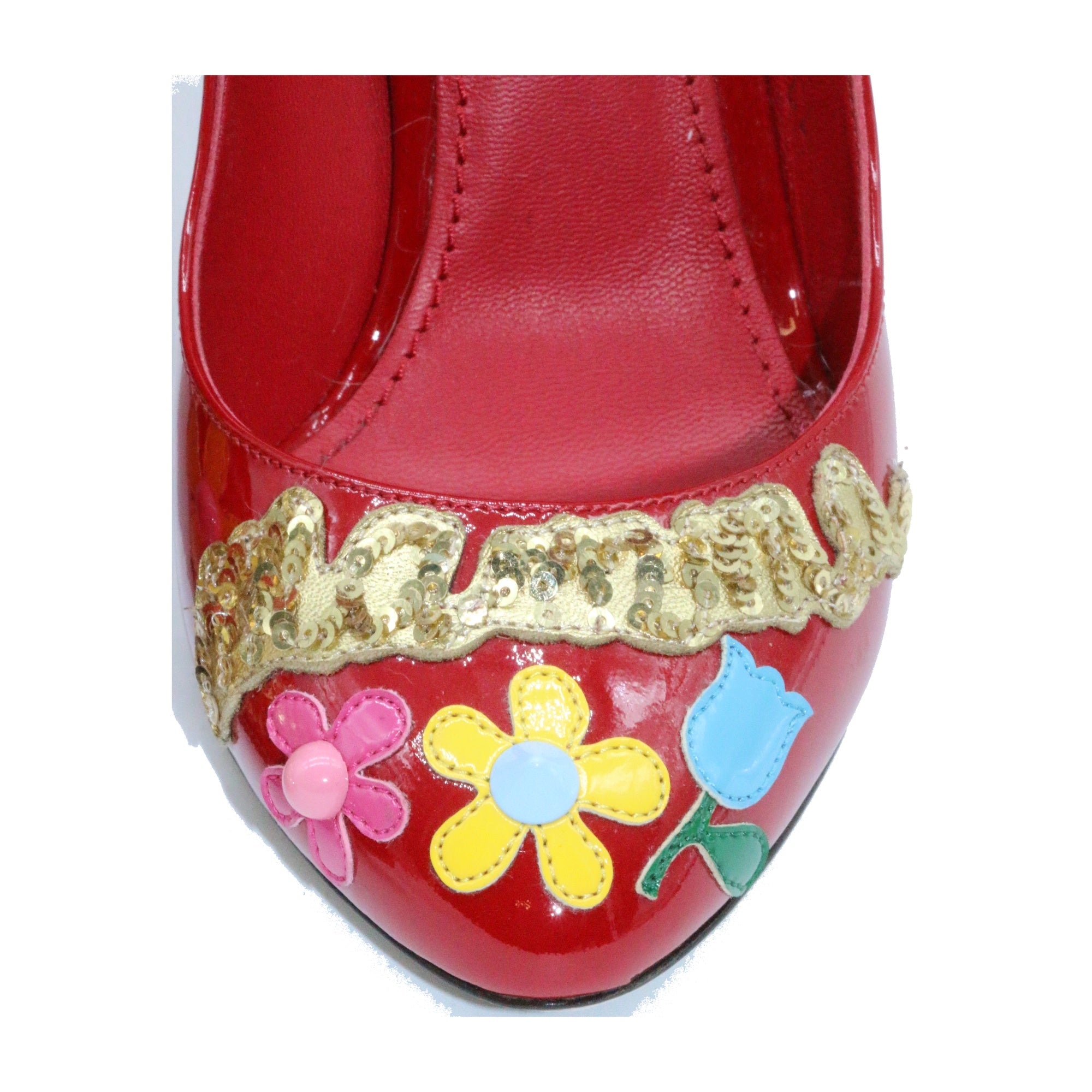 Dolce & Gabbana Sequin Crystal Studs Mary Jane