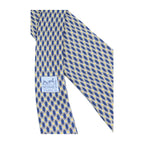 Corbata Hermés azul marino con puntos amarillos