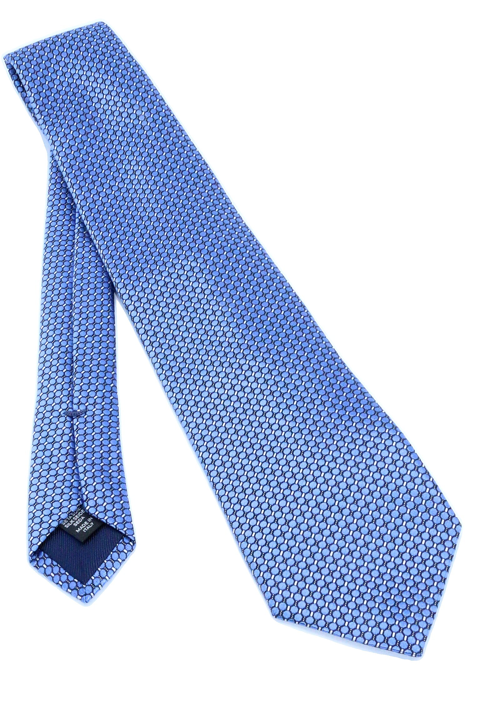 Corbata Ermenegildo Zegna azul con círculos