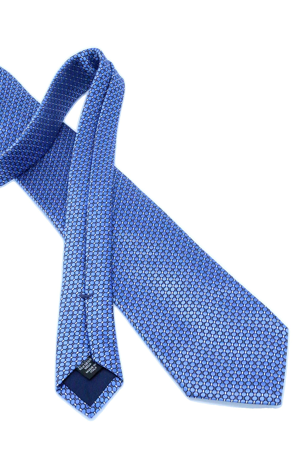 Corbata Ermenegildo Zegna azul con círculos