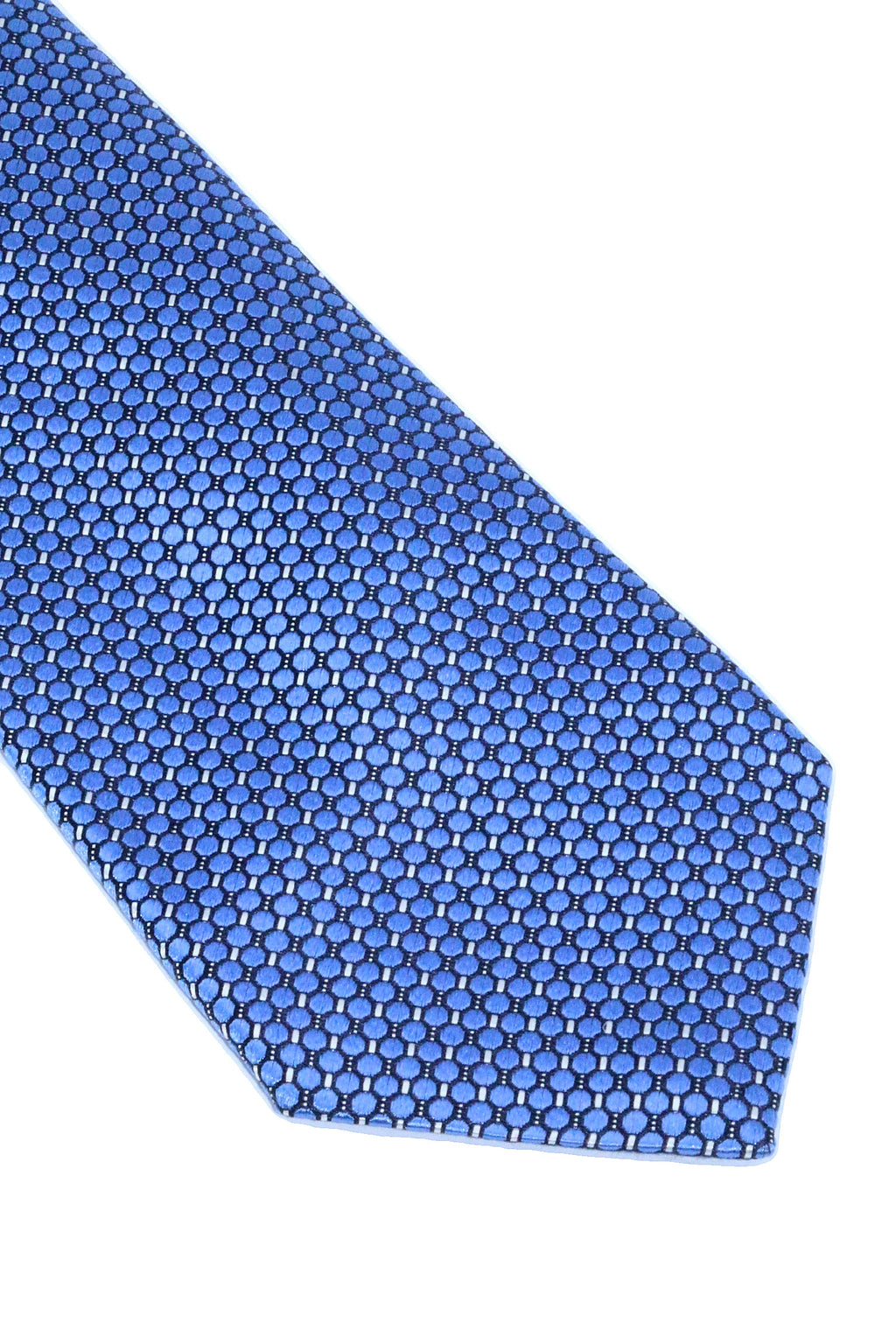 Corbata Ermenegildo Zegna azul con círculos