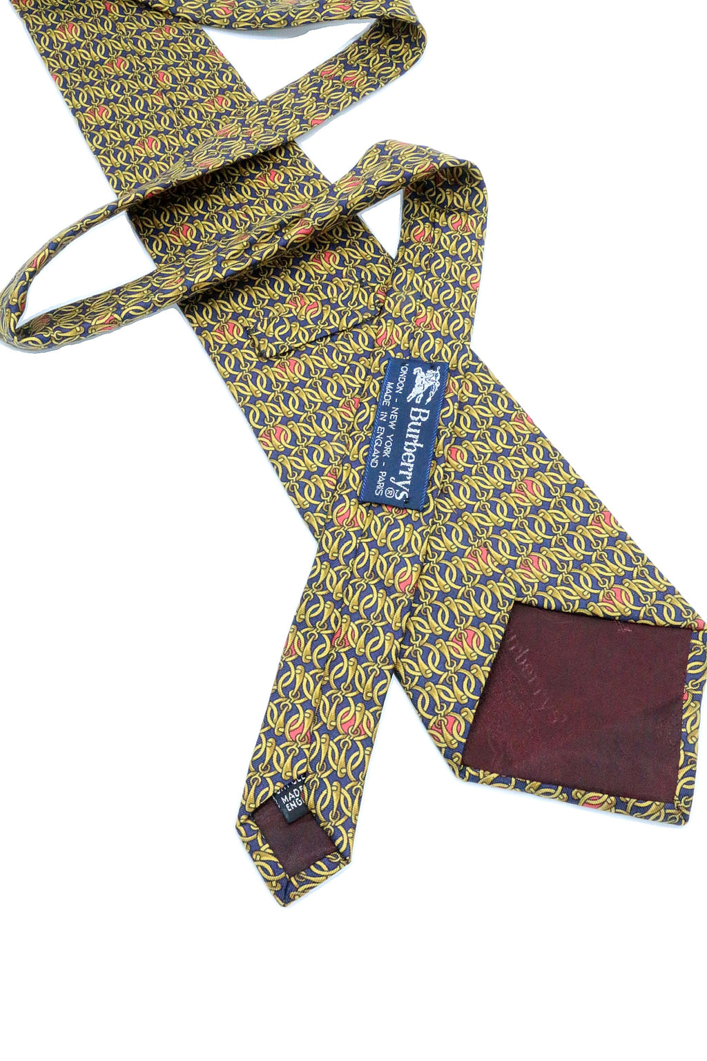 Corbata Burberry amarillo con rojo