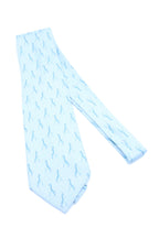 Corbata Salvatore Ferragamo azul con jirafas