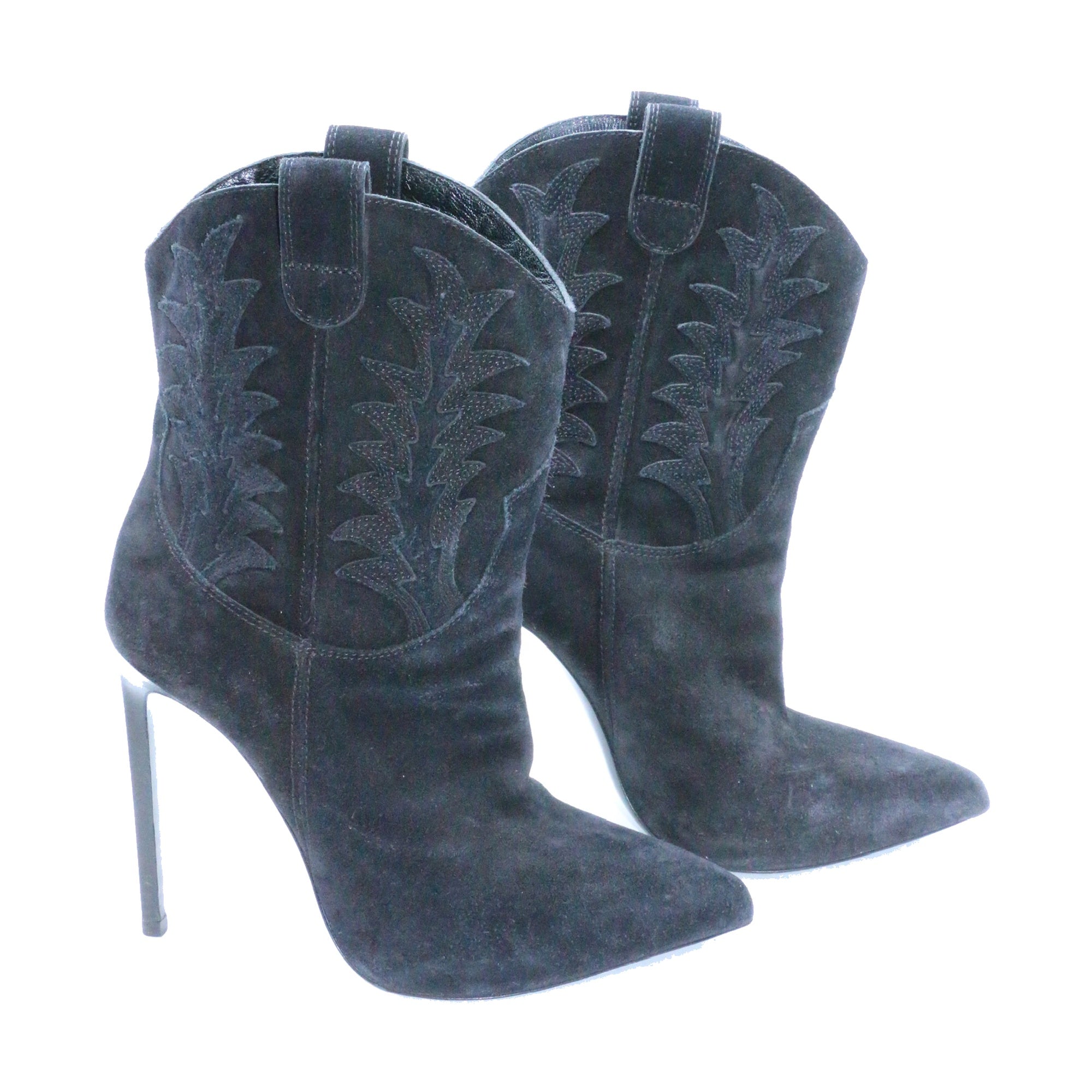 Saint Laurent Cowboy Boots Suede