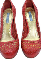Prada Woven Leather Heels