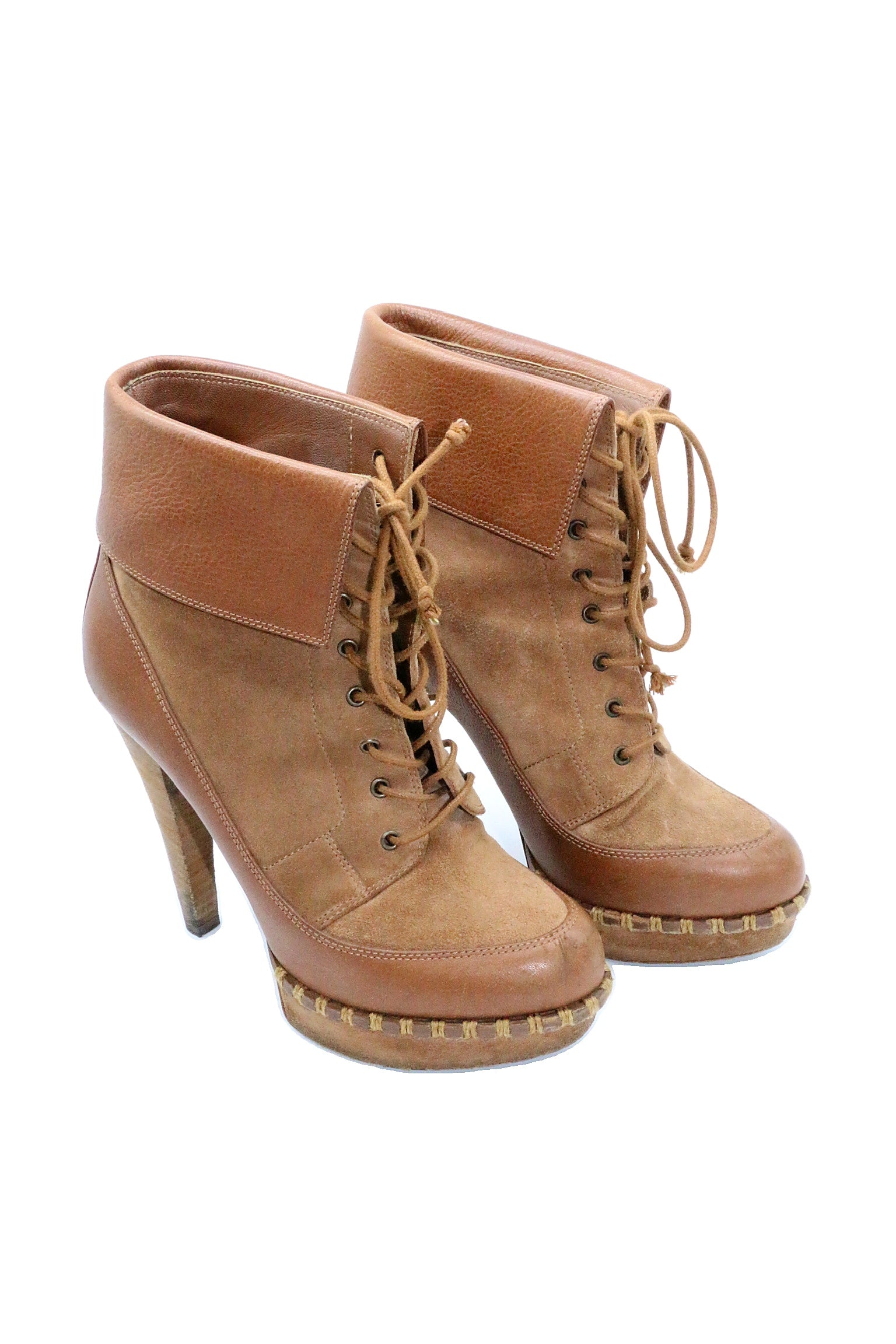 Saint Laurent Suede Platform Boots