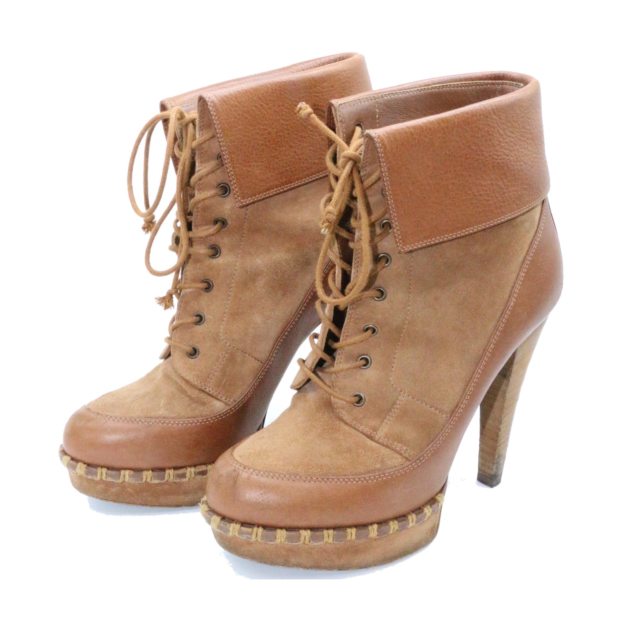 Saint Laurent Suede Platform Boots