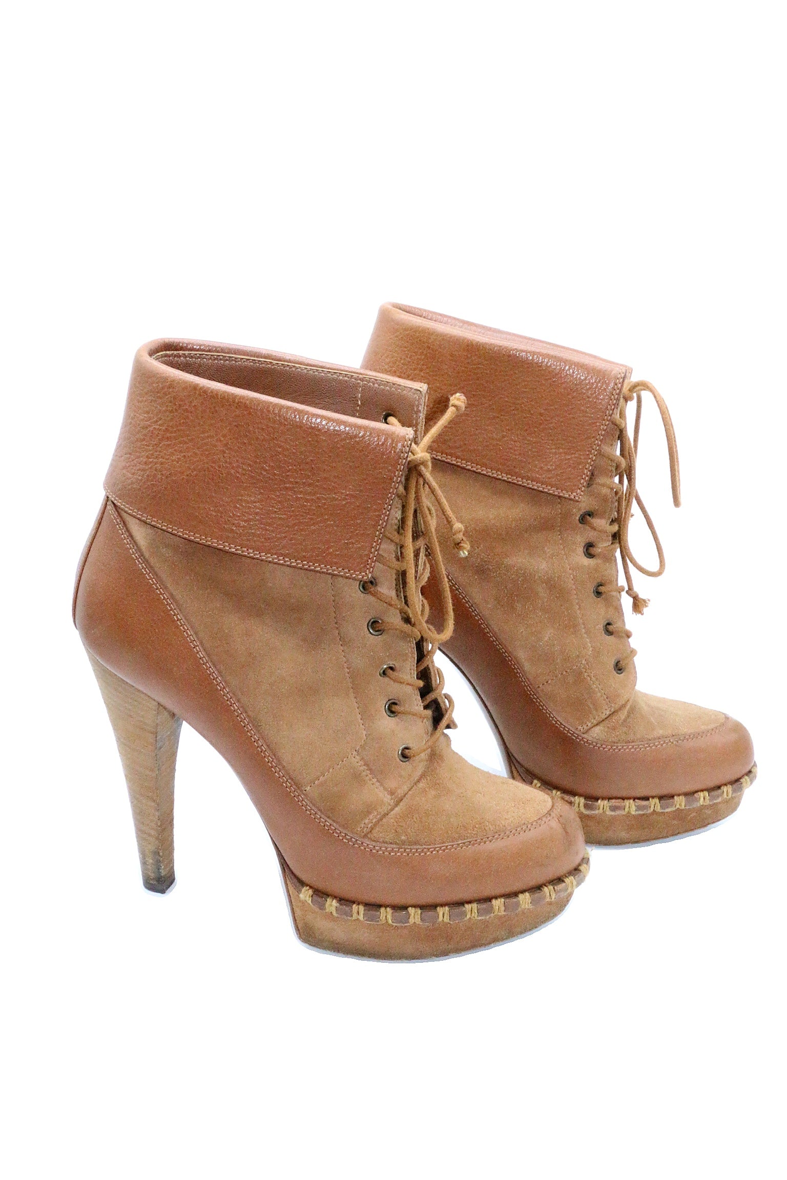Saint Laurent Suede Platform Boots