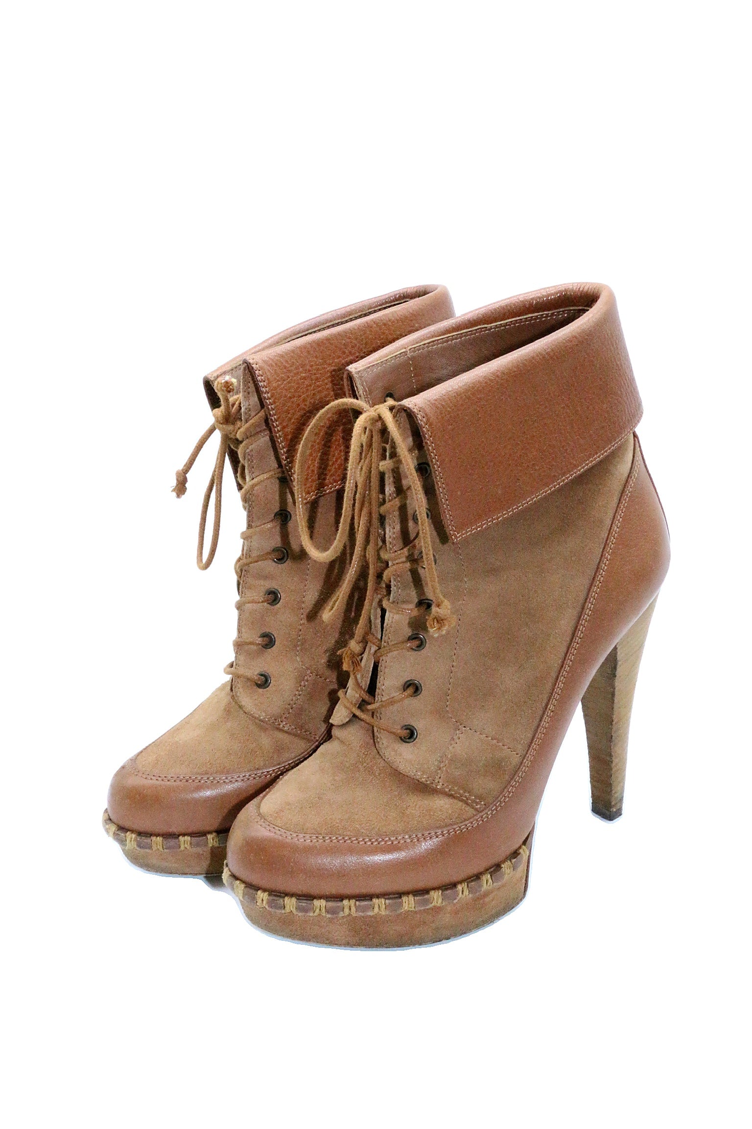 Saint Laurent Suede Platform Boots