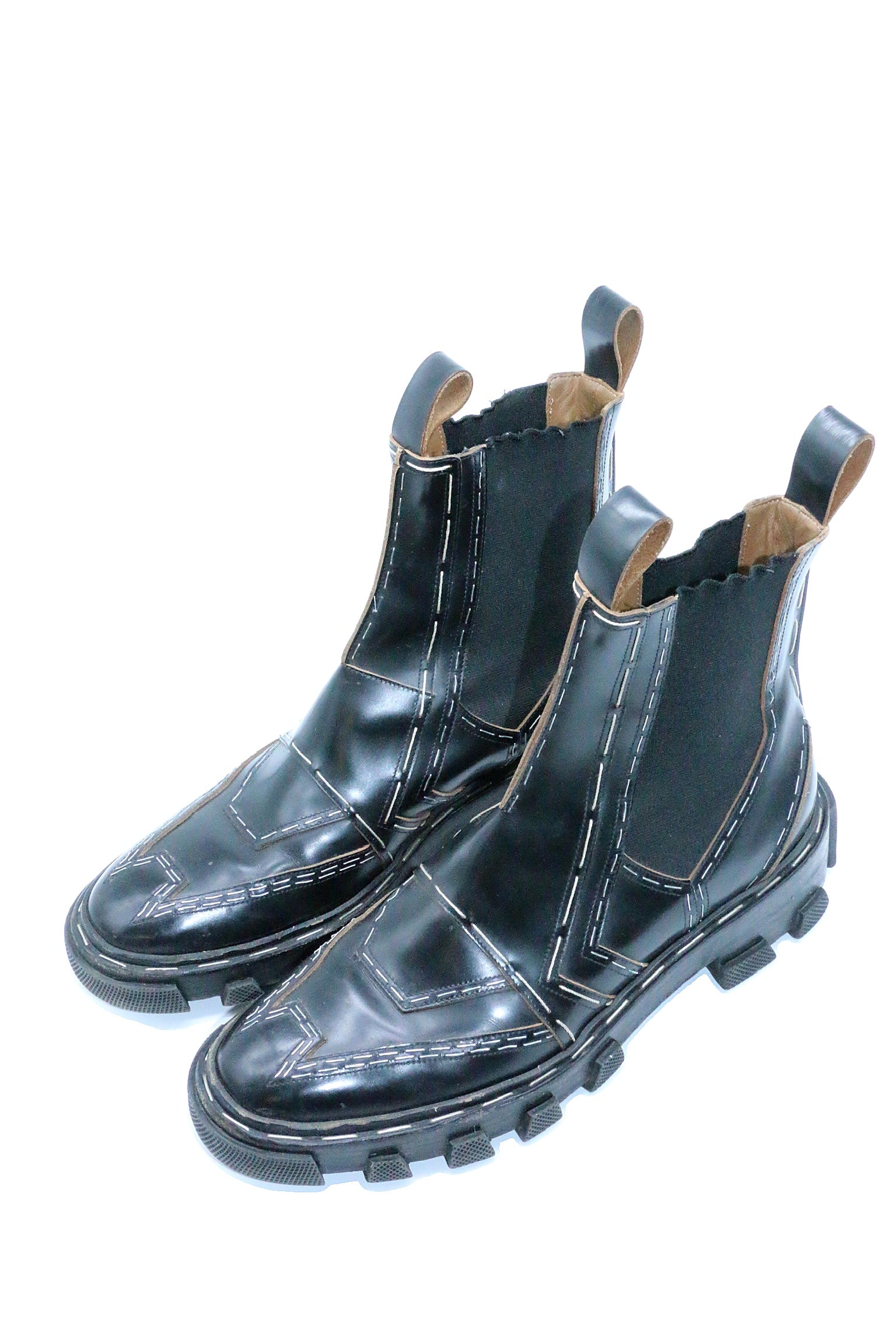 Balenciaga Chelsea Boots Contrast Stitching