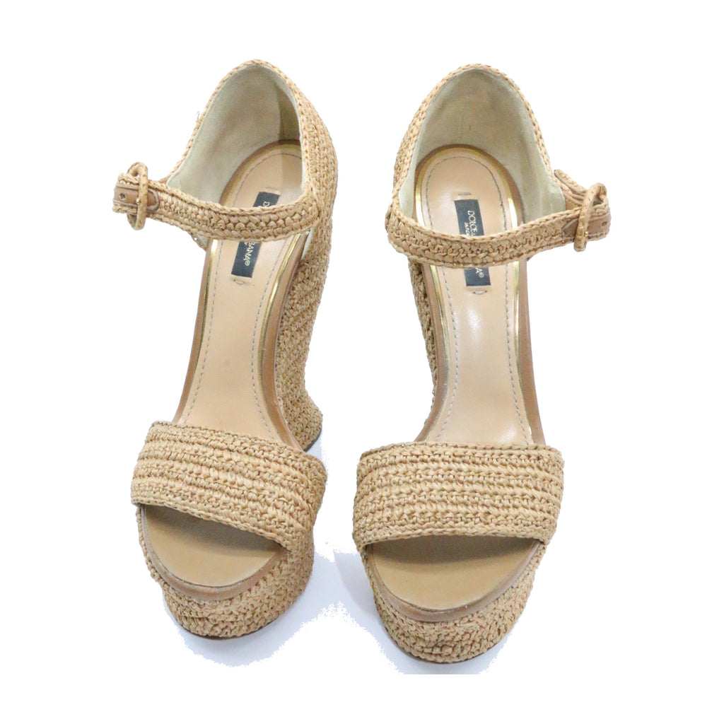 Dolce & Gabbana Rafia Wedges