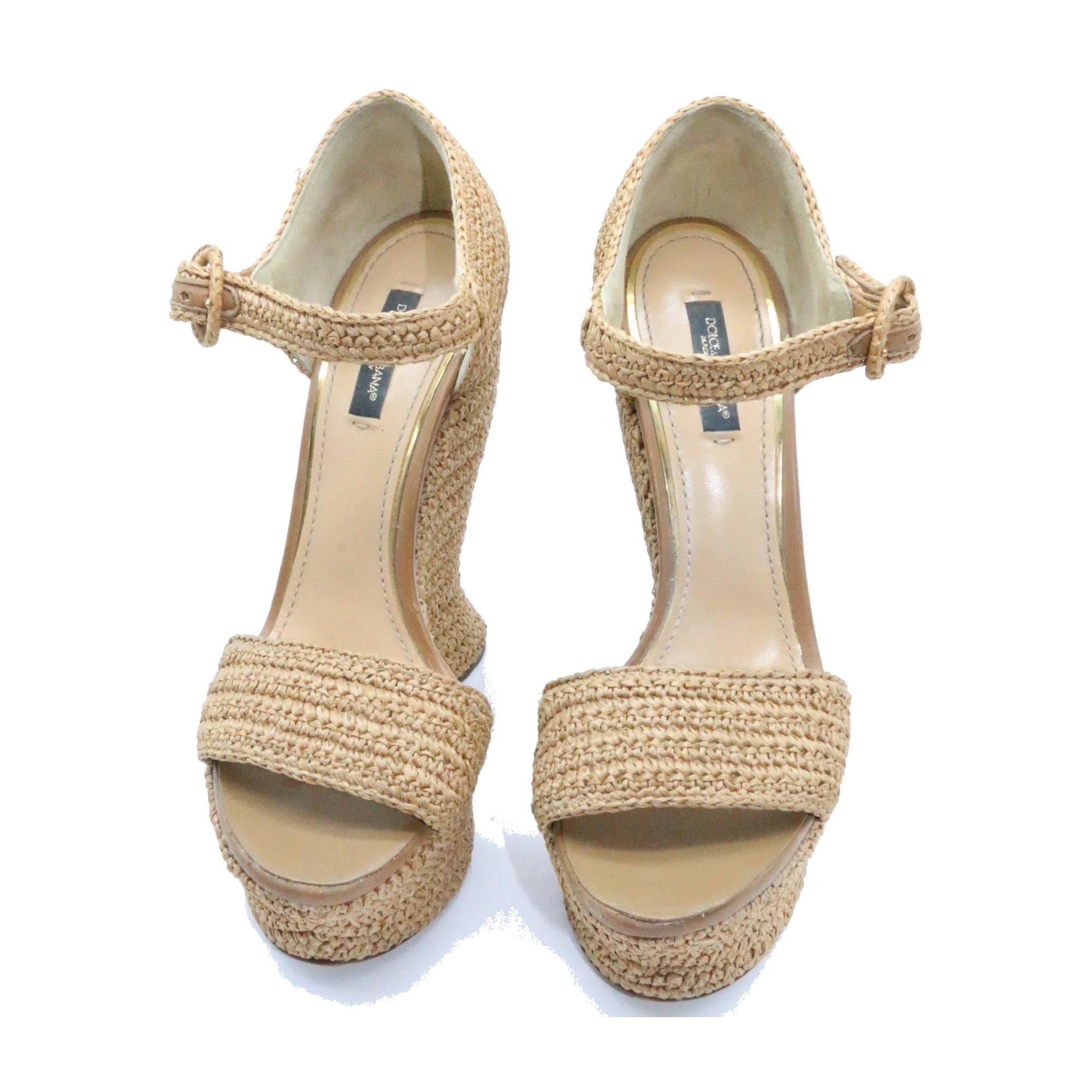 Dolce & Gabbana Rafia Wedges