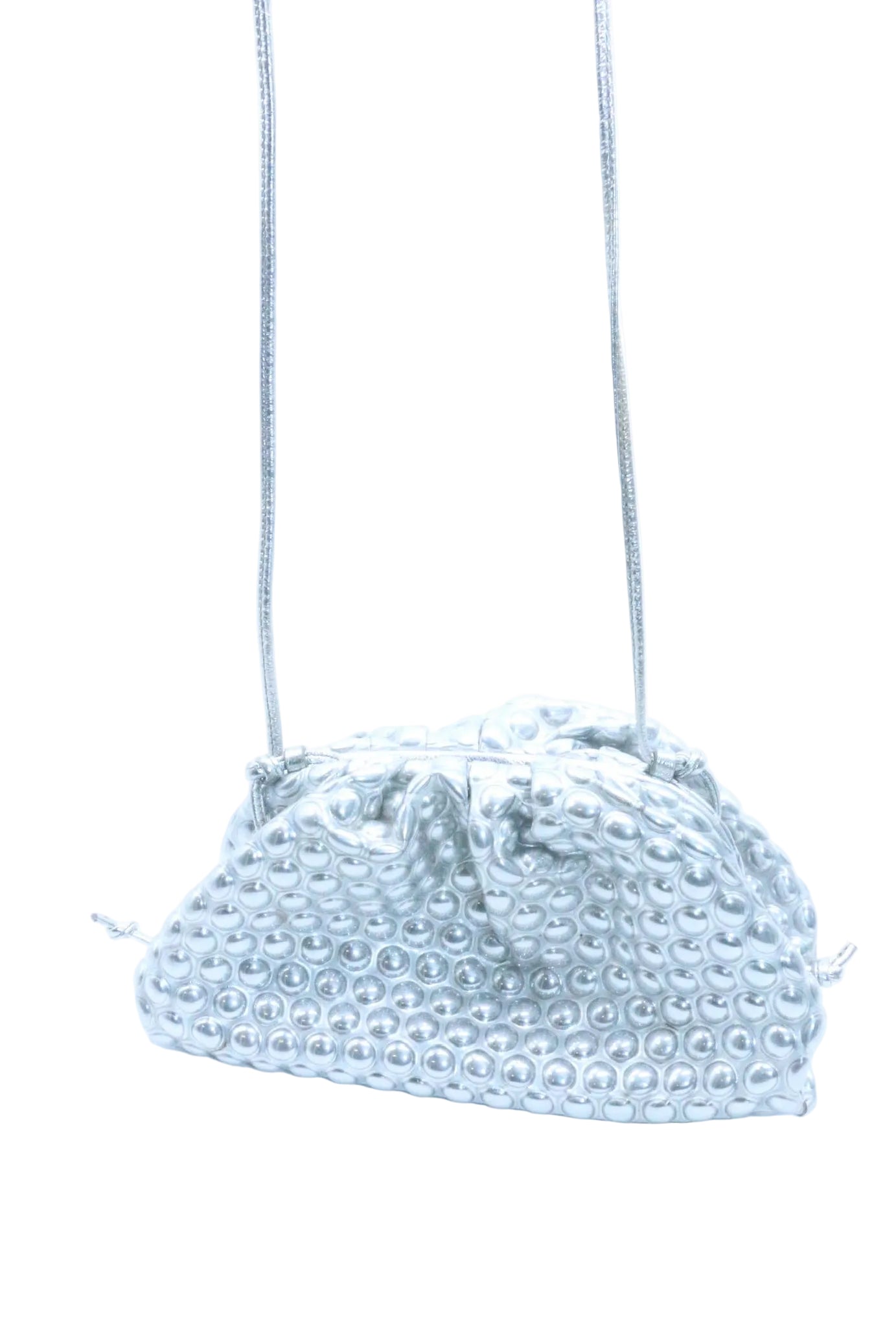 Bottega Veneta Metallic Bubble Wrap Mini Pouch