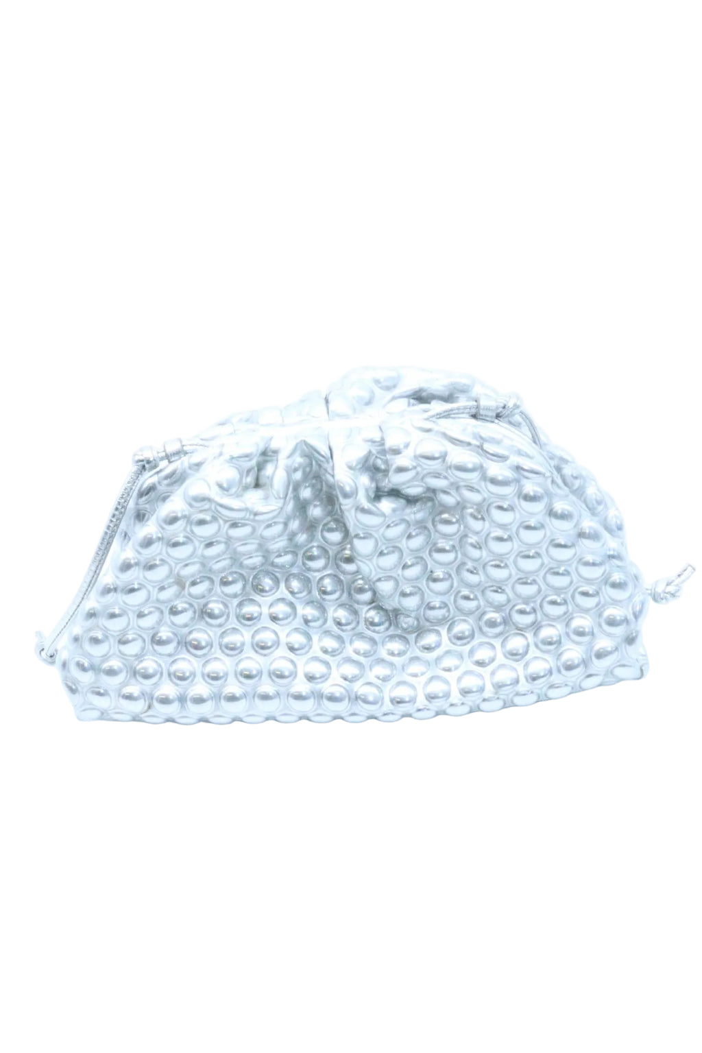 Bottega Veneta Metallic Bubble Wrap Mini Pouch