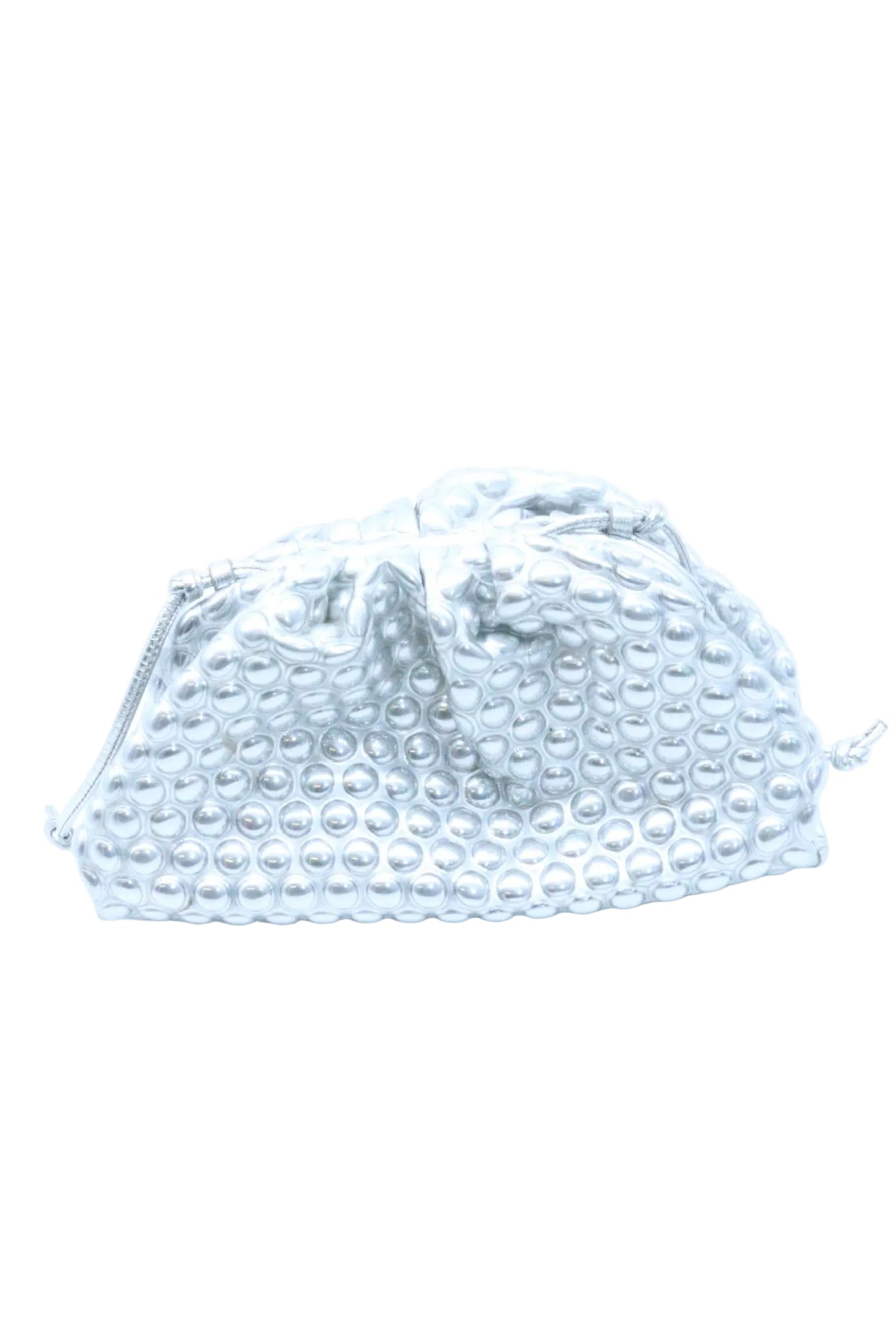 Bottega Veneta Metallic Bubble Wrap Mini Pouch