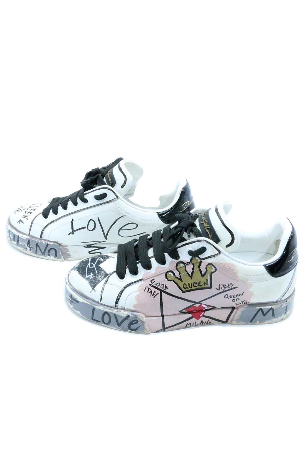 Dolce & Gabbana Graffiti Queen of Love Sneakers