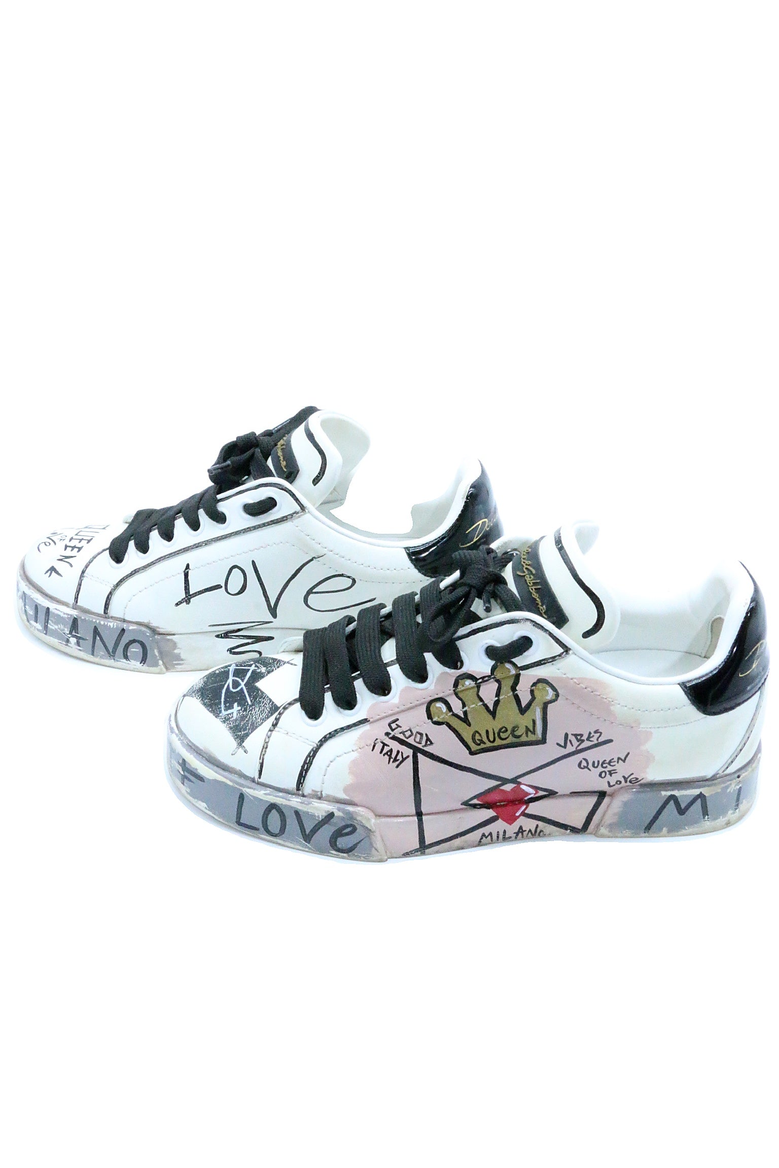 Dolce & Gabbana Graffiti Queen of Love Sneakers