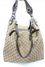 Gucci Large Icon Bit Hobo Dark Brown