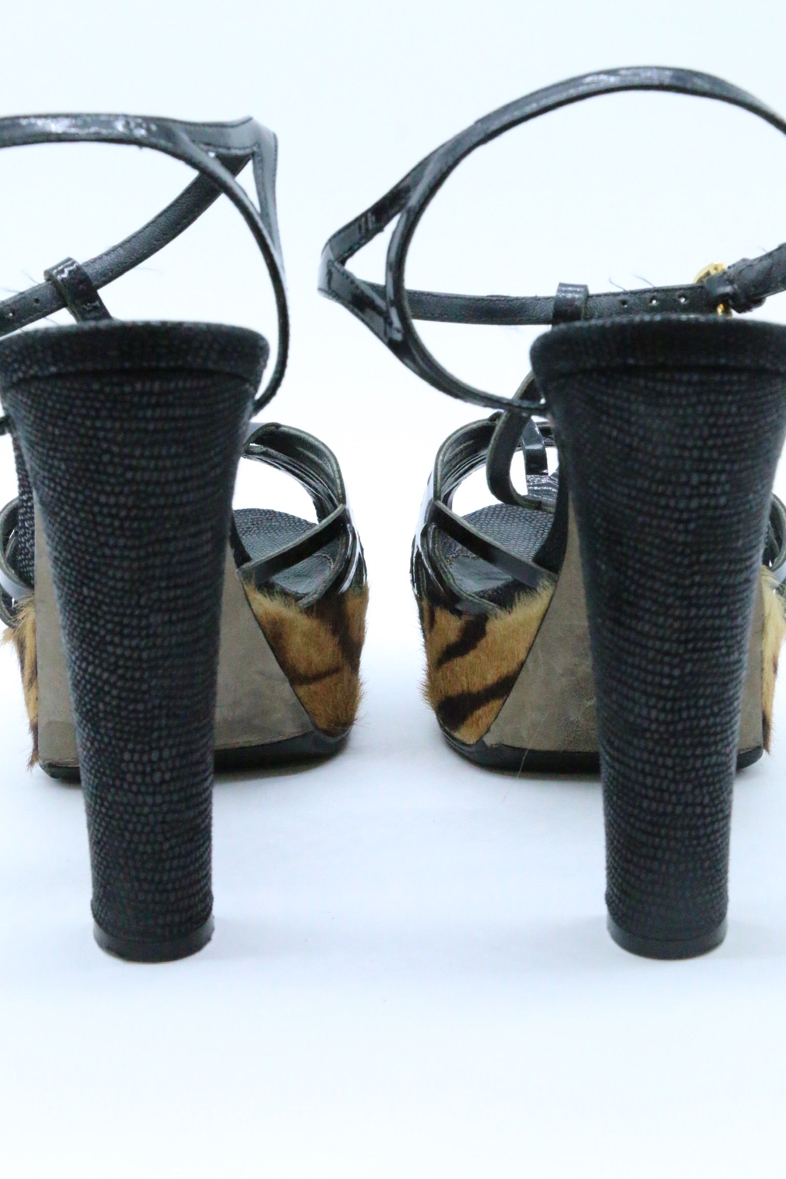 Sergio Rossi Animal Print Platforms