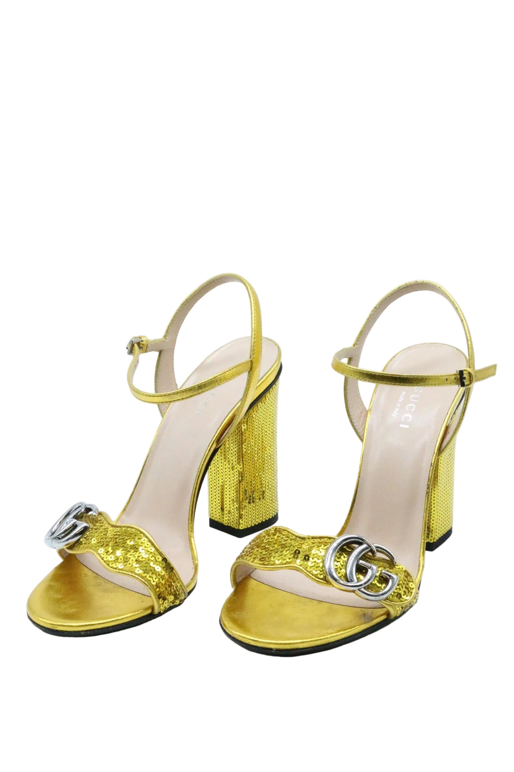 Gucci Sequins Leather Sandals