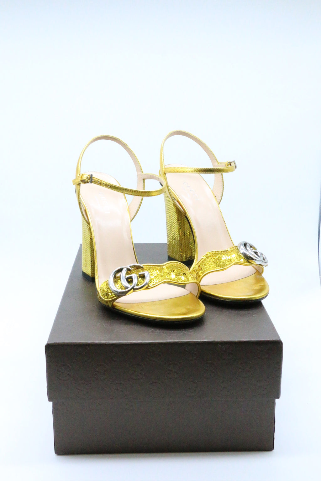 Gucci Sequins Leather Sandals