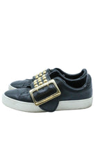 Burberry Leather Studded Slip On Sneakers