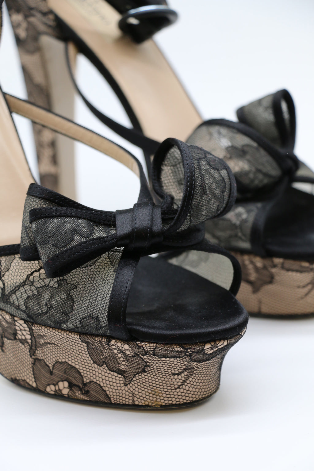 Valentino Lace Bow Heels
