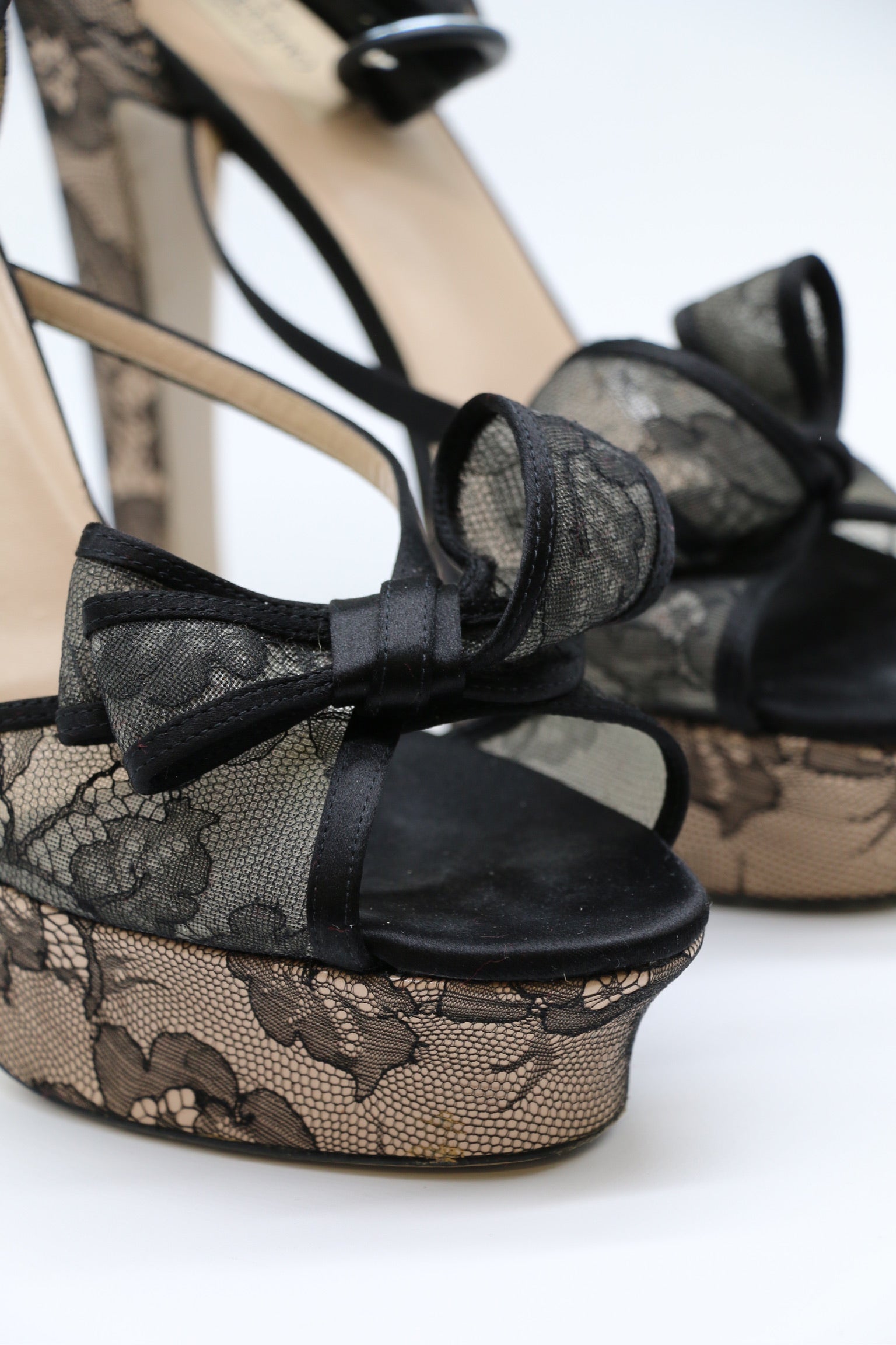 Valentino Lace Bow Heels