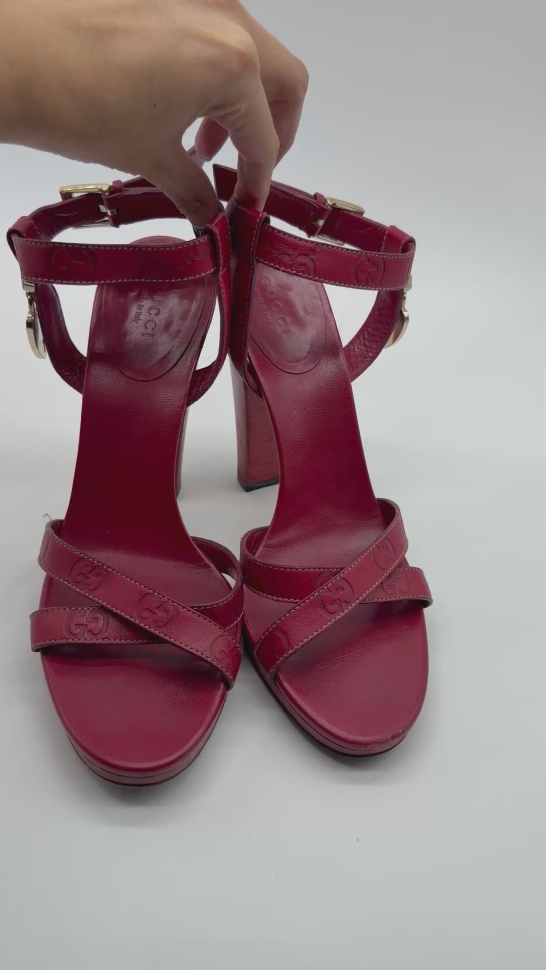 Guccisima ankle strap Sandal Gucci