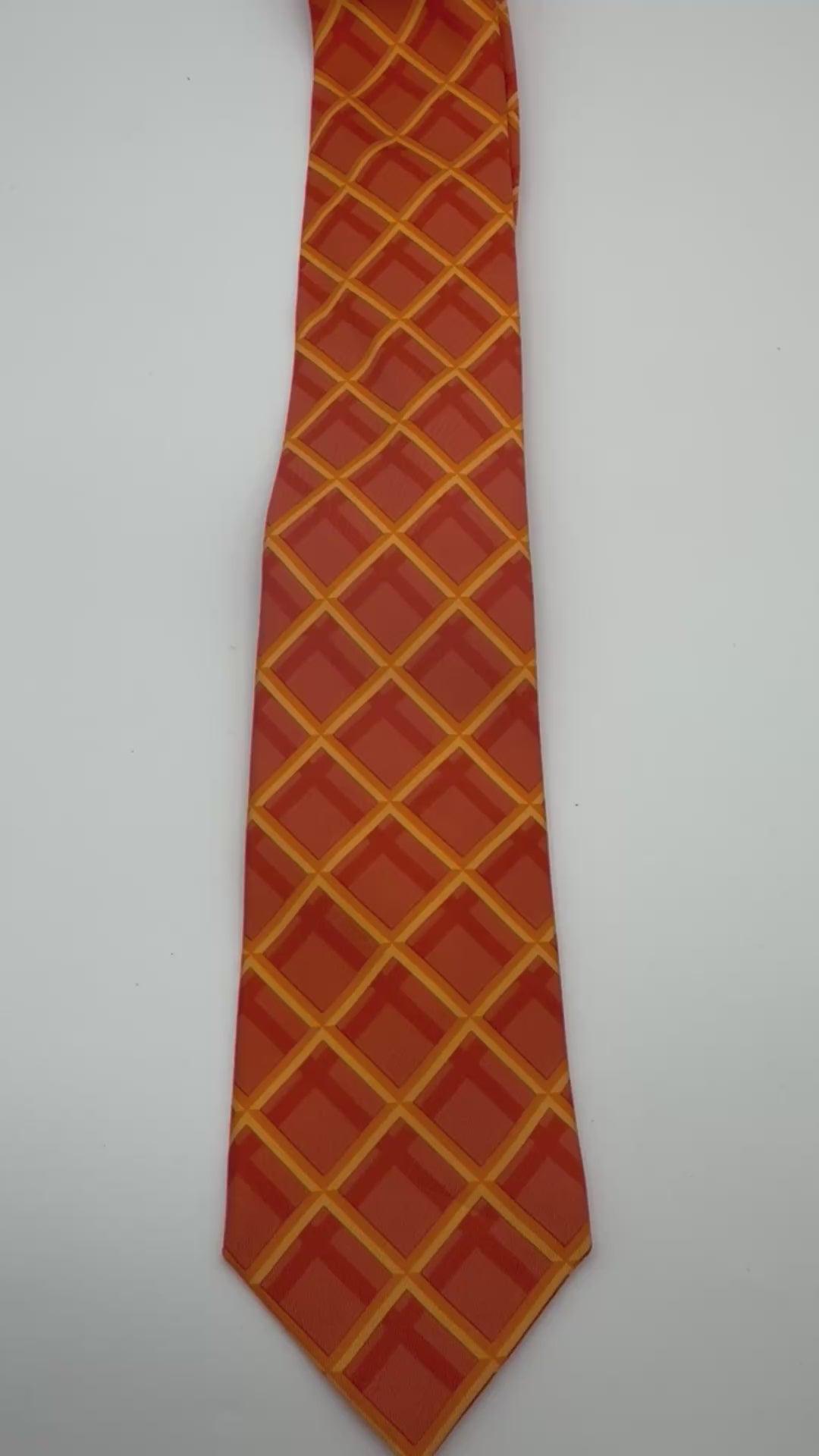 Corbata Hermés de seda naranja